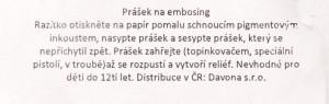Návod na embossing z Davona.cz